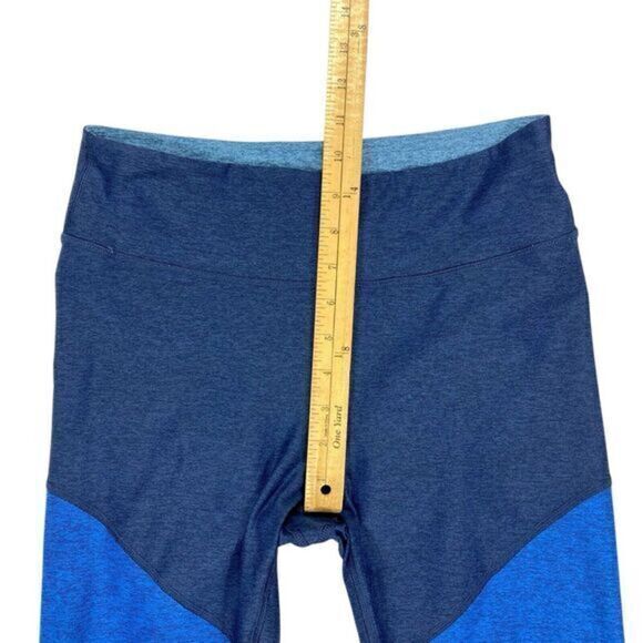 Outdoor Voices 7/8 Leggings Women M Blue Color Block Stretchy Yoga Sporty Pullon - Picture 9 of 12